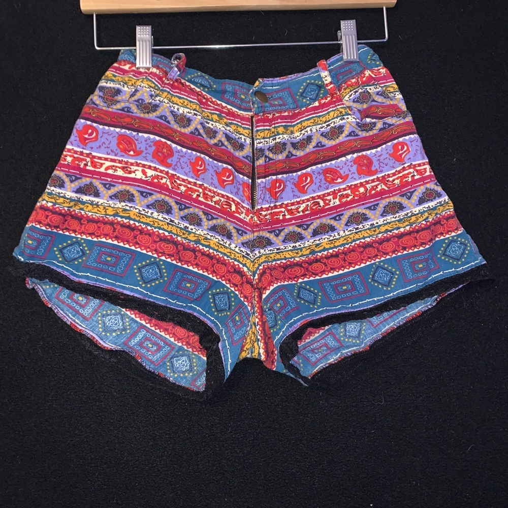 Angie Multi Color Print Shorts